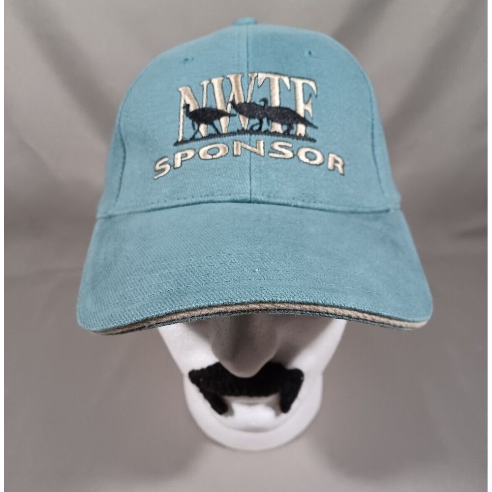 NWTF Hat Blue Adjustable Strap Back Cap Embroidered Logo Sponsor
